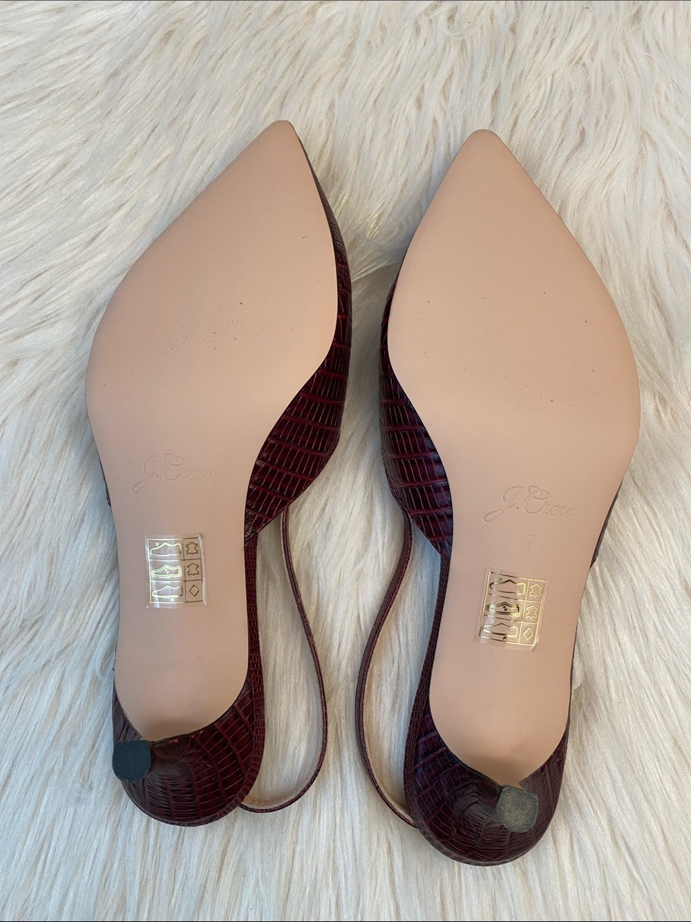 J. Crew Sophia Slingback Leather Kitten Heel Pumps, Size 7 - Picture 14 of 16